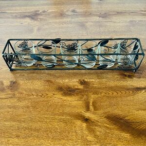 Beautiful Black Metal Butterfly Tea Light Holder